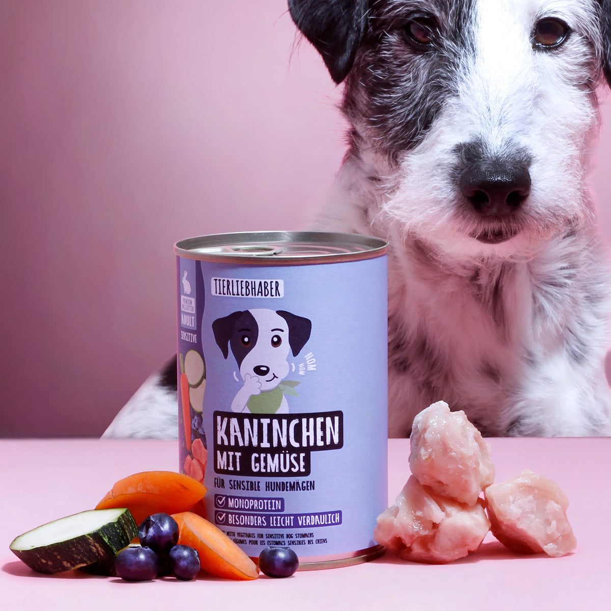 Nassfutter Kaninchen mit Gemüse 400g