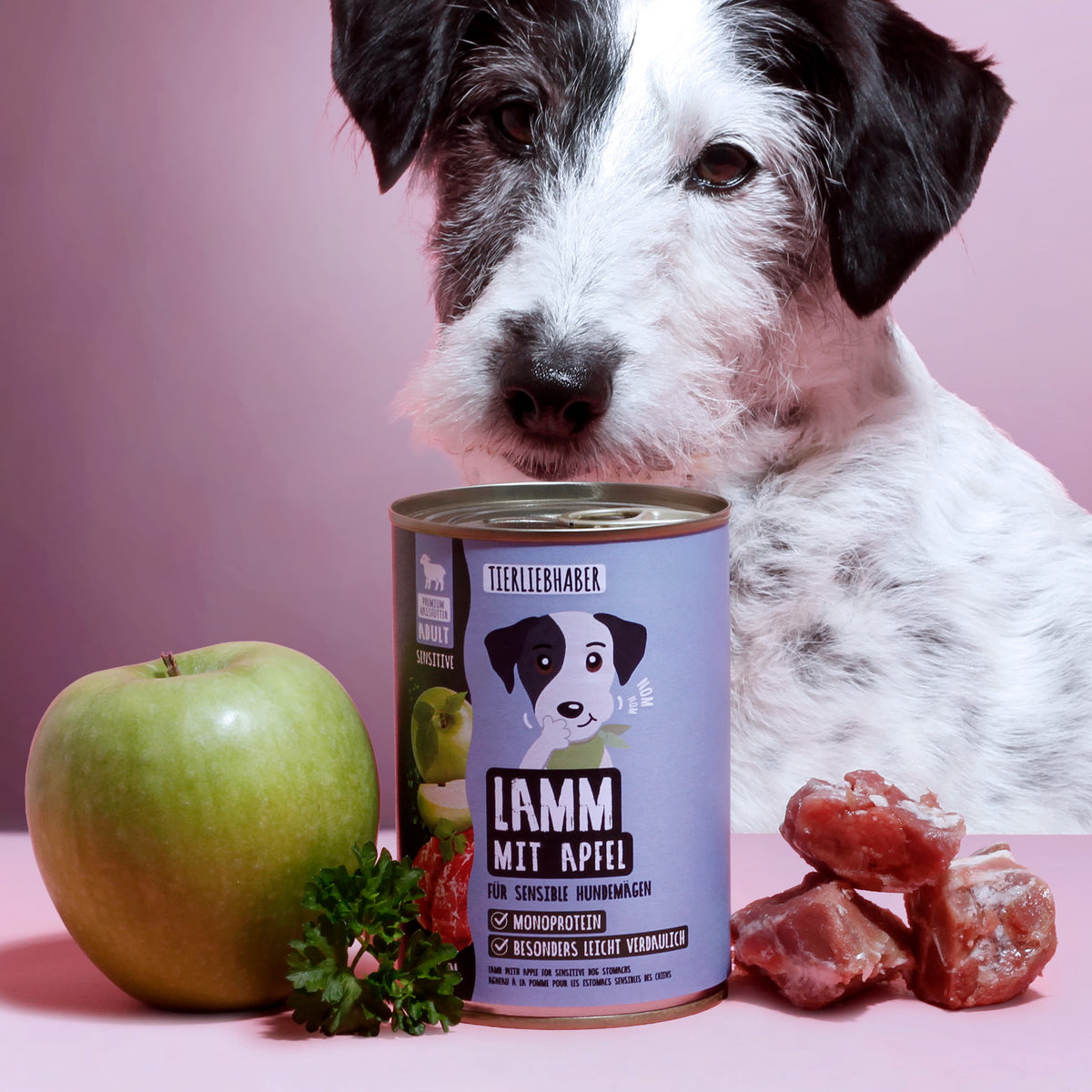 Nassfutter Lamm mit Apfel 400g