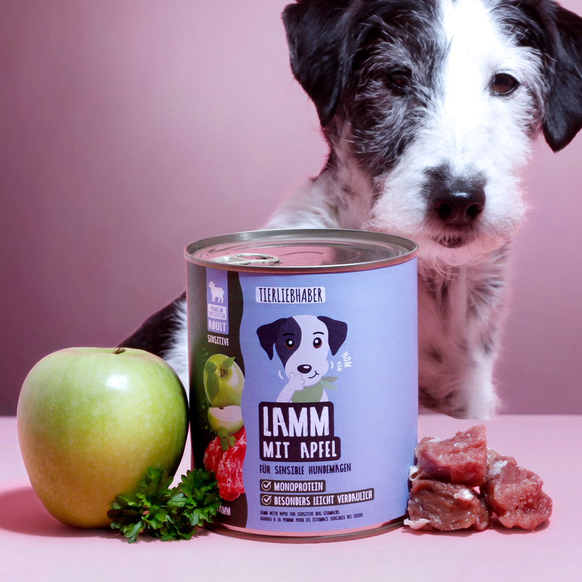 Nassfutter Lamm mit Apfel 800g